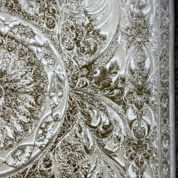 New Bohemian Turkish Kashan 3D Carpet 8556A cream Size 80*150