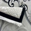 monaco Turkish Rug P1808 IVORY BLACK Size 400*500