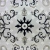 monaco Turkish Rug P1808 IVORY BLACK Size 400*500
