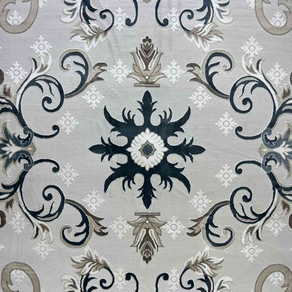 monaco Turkish Rug P1808 IVORYDark sky blue Size 100*200