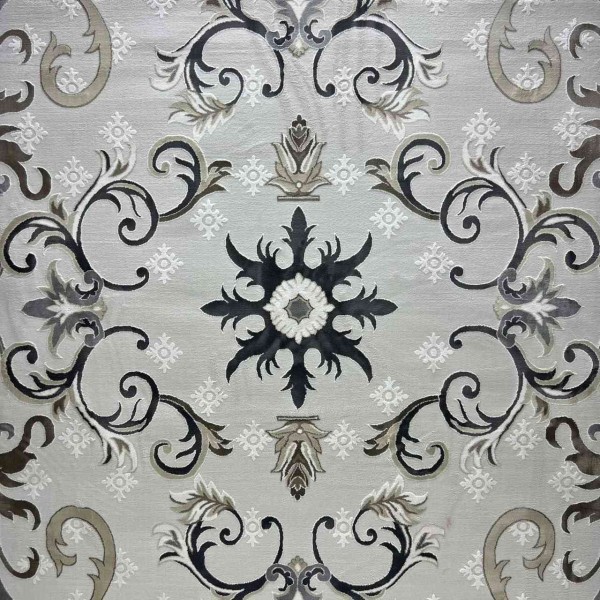 سجاد تركي موناكو P1808 ايفوري رصاصي غامق مقاس 300*400