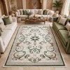monaco Turkish Rug P1808 IVORY Dark green Size 300*500