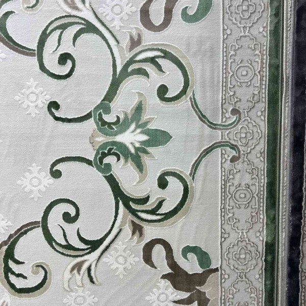 monaco Turkish Rug P1808 IVORY Dark green Size 300*500