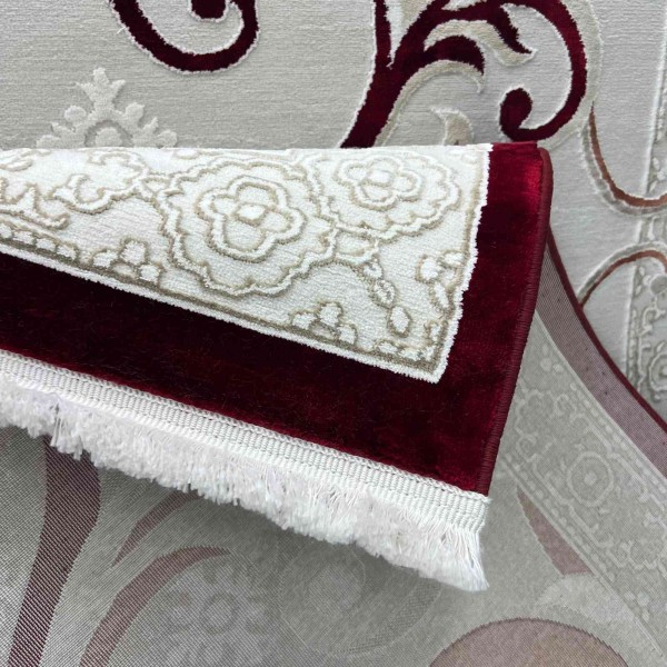 سجاد تركي موناكو P1808 ايفوري احمر غامق مقاس 300*400