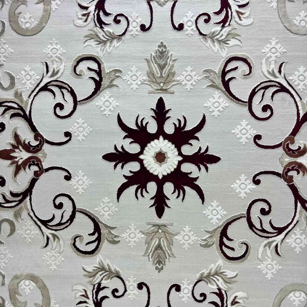 سجاد تركي موناكو P1808 ايفوري احمر غامق مقاس 300*400