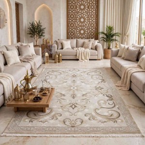 monaco Turkish Rug P1808 IVORY Light beige Size 300*500