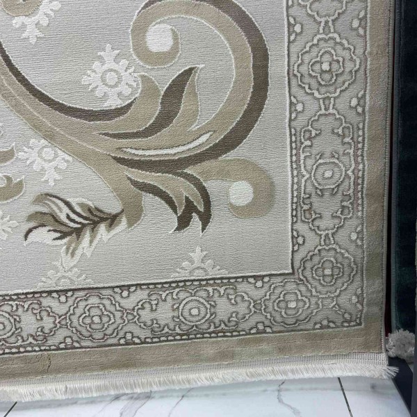 monaco Turkish Rug P1808 IVORY Light beige Size 300*500