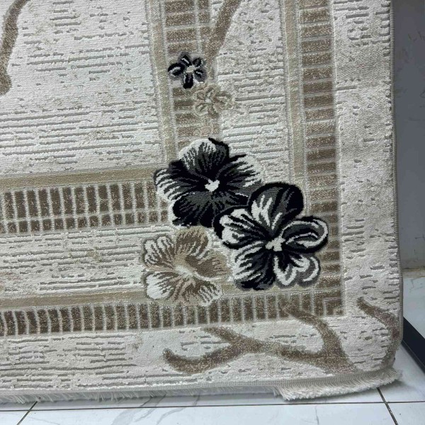 monaco Turkish Rug P1312 IVORY BLACK Size 250*350