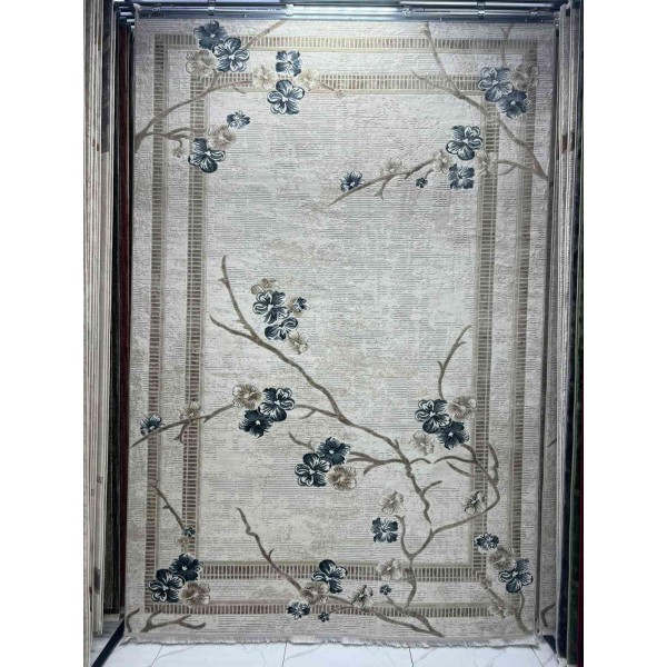 سجاد تركي موناكو P1312 ايفوري سماوي غامق مقاس 300*400