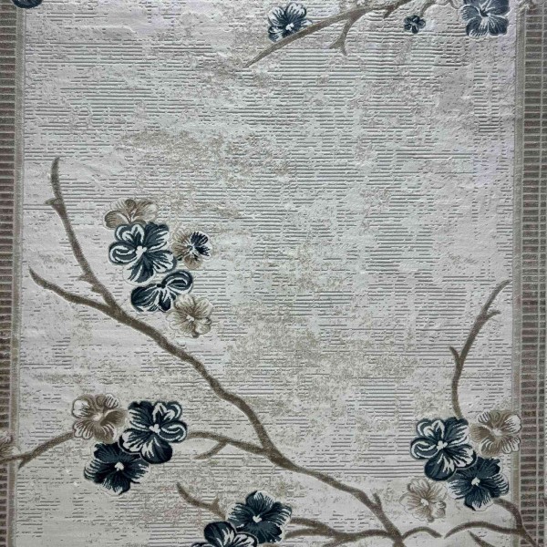 سجاد تركي موناكو P1312 ايفوري سماوي غامق مقاس 300*400