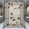 سجاد تركي موناكو P1312 ايفوري احمر غامق مقاس 400*600