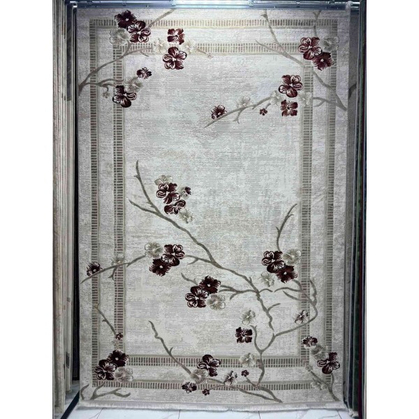 سجاد تركي موناكو P1312 ايفوري احمر غامق مقاس 400*600