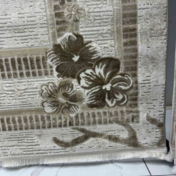 سجاد تركي موناكو P1312 ايفوري بيج فاتح مقاس 100*300