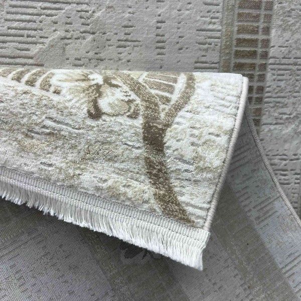 monaco Turkish Rug P1312 IVORY Light gray Size 100*200