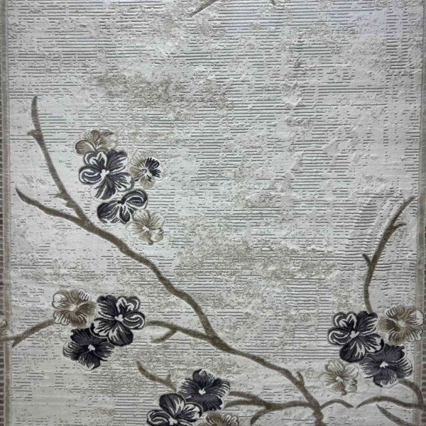 monaco Turkish Rug P1312 IVORY Light gray Size 100*200