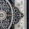 سجاد تركي تبريز كلاسيك سميك 43450F كحلي مقاس 100*300