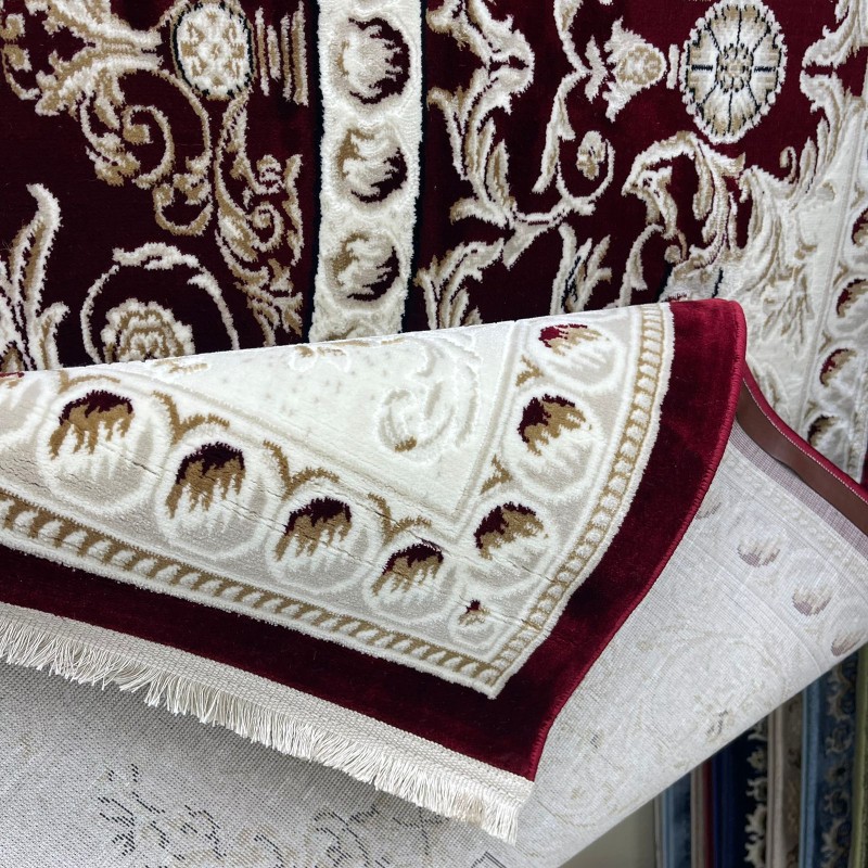 سجاد تركي تبريز كلاسيك سميك 43450F احمر مقاس 500*700