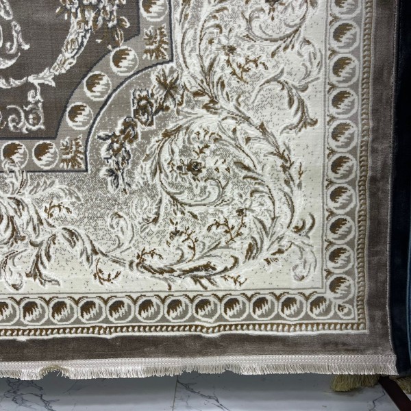 Turkish Tabriz Classic Thick Rug 43450F vizon Size 400*600