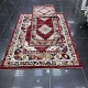 طقم بوهيمي سجاد تركي A1588A احمر  مقاس 150*220+80*200+80*100