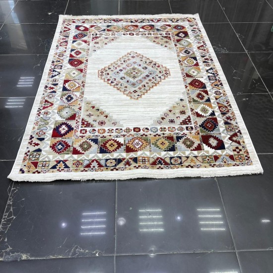 سجاد تركي بوهيمي A1588A بيج كريم مقاس 150*220