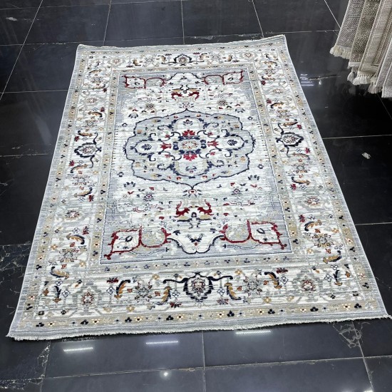 طقم بوهيمي سجاد تركي A1541A كحلي مقاس  150*220+80*200+80*100