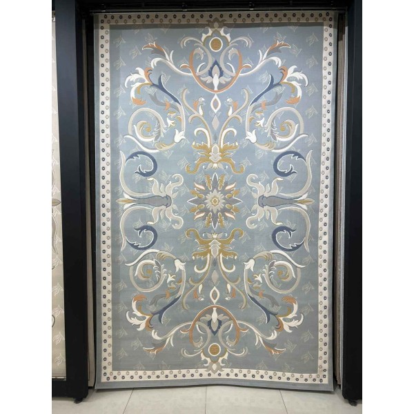SARAY Turkish Rug Korean OZ723B BLUE - 300x400 cm Large Majlis Carpet