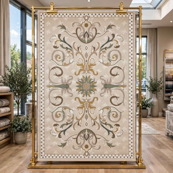SARAY Turkish Rug Korean OZ723B cream - 80x150 cm Small Rug