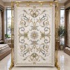 سجاد سراي تركي نقش كوري OZ723B ابيض - مقاس 400*500 سم سجادة شيوخ