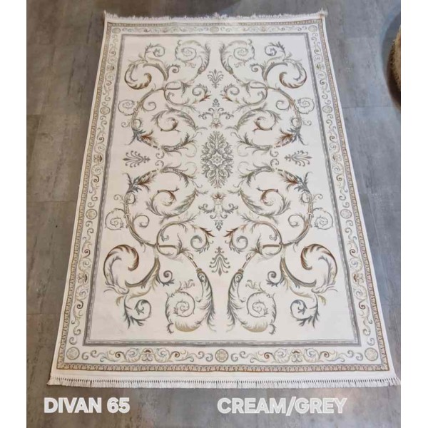 Turkish divan 39465A cream gray Rug Size 300*500