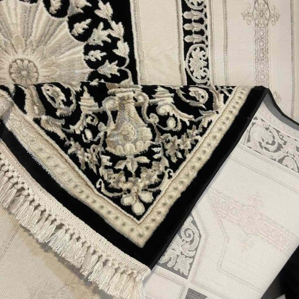سجاد تركي ديفان 40989A اسود مقاس 300*400