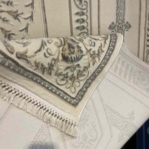 سجاد تركي ديفان 40989A كريم رصاصي مقاس 300*500
