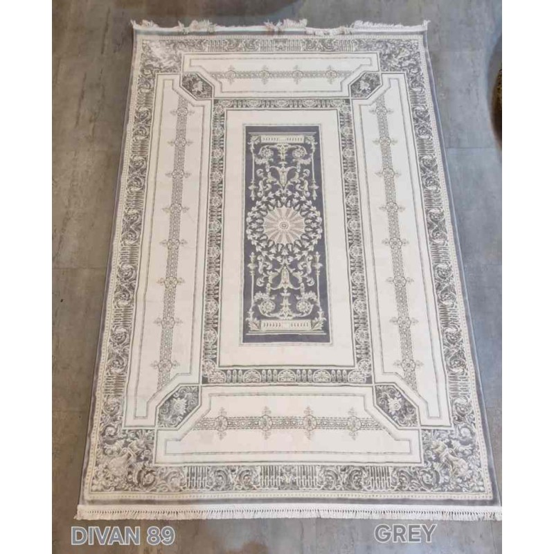 سجاد تركي ديفان 40989A رصاصي مقاس 200*300