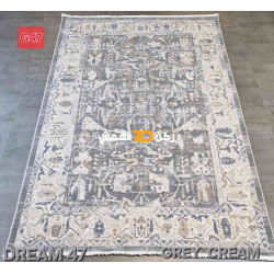 سجاد تركي بوهيمي دريم 47 رصاصي كريم مقاس 400*500 سجاد تركي بوهيمي دريم 47 رصاصي كريم مقاس 400*500