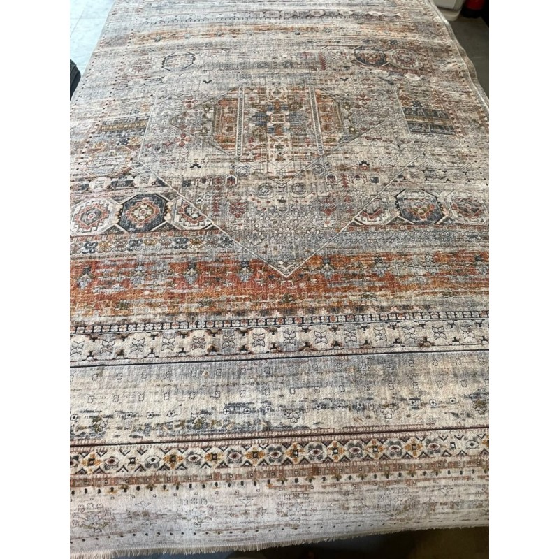 سجاد بوهيمي تركي امبيرا KO80A بيج انثراسيت مقاس 300*400 - سجاد بوهيمي