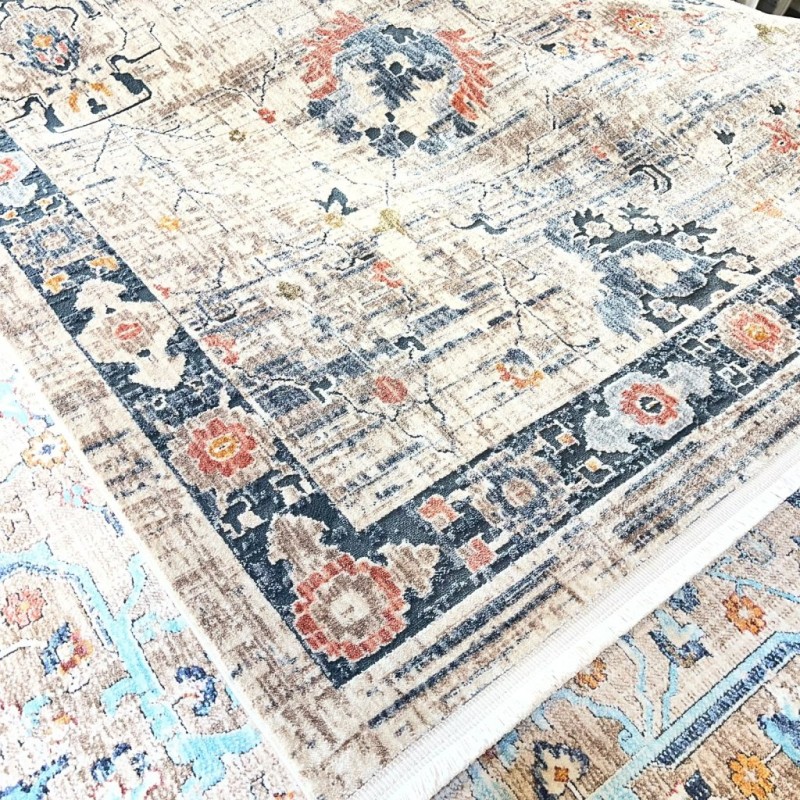 سجاد بوهيمي تركي امبيرا O297G بيج مولتي مقاس 80*150 - سجاد بوهيمي