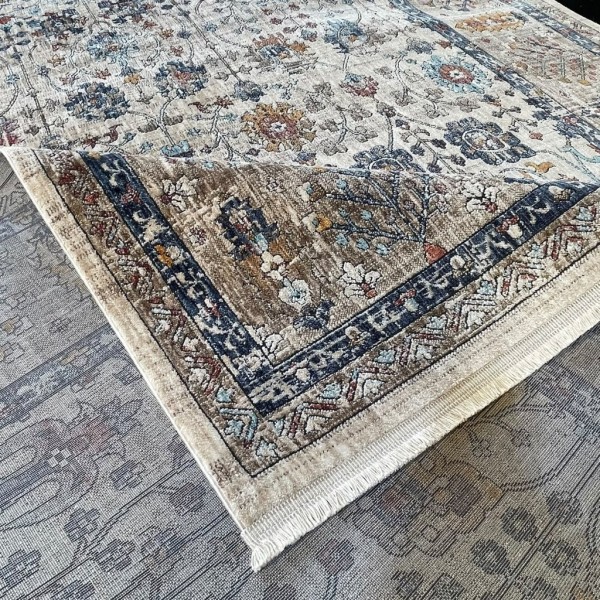 Turkish Bohemian rugs EMPIRE KP75A cream Dark BEIGE Size 50*80