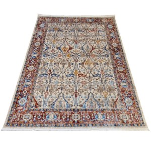 سجاد بوهيمي تركي امبيرا KP77A كريم احمر مقاس 100*300
