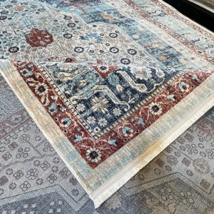 سجاد بوهيمي تركي امبيرا KP81B كريم سماوي غامق مقاس 50*80
