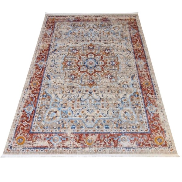 Turkish Bohemian rugs EMPIRE KP82C Cream red Size 250*350