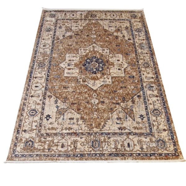 Turkish Bohemian rugs EMPIRE K086G Dark beige Size 80*150