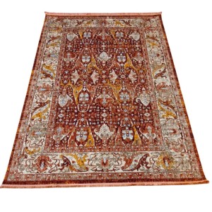 سجاد بوهيمي تركي امبيرا KP94D احمر كريم مقاس 50*80
