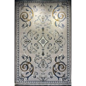 Turkish rug joud French pattern 39207A light gray size 400*400