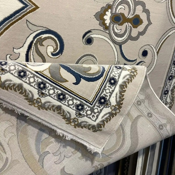 Turkish rug joud French pattern 39207A light gray size 400*500