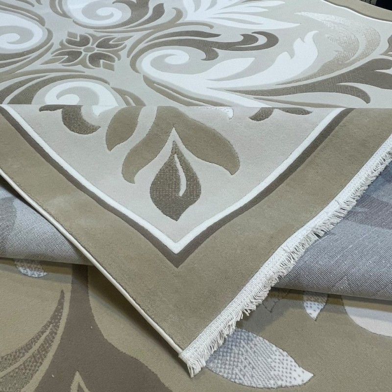 LARA Turkish Designer Rugs 42762A beige size 50*80 LARA Turkish Designer Rugs 42762A beige size 50*80