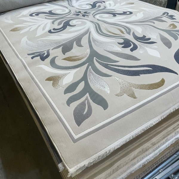 سجاد المصممين لارا تركي 42762A كريم سماوي مقاس 100*300