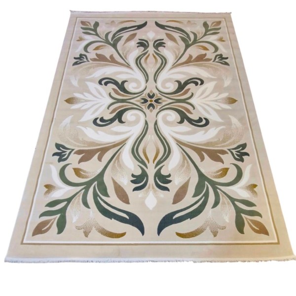 سجاد المصممين لارا تركي 42762A كريم اخضر مقاس 150*220