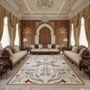 سجاد المصممين لارا تركي 42762A كريم تيرا مقاس 50*80