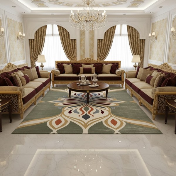 سجاد المصممين مايسترو تركي OL426A اخضر مقاس 100*200