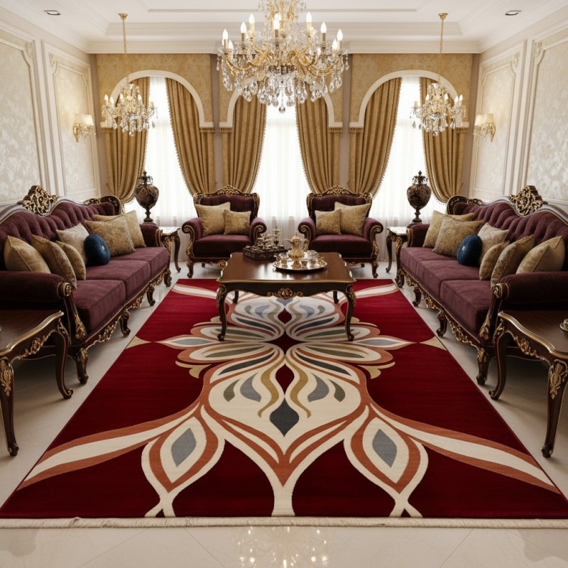 MAESTRO Turkish Designer Rugs OL426A ROSE BURGUNDY size 100*200
