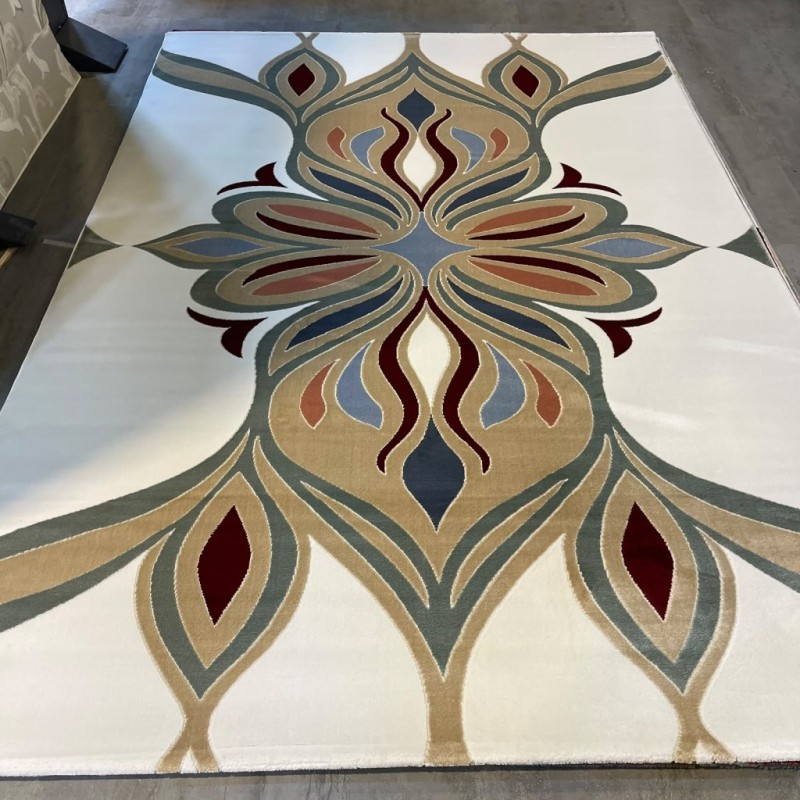 سجاد المصممين مايسترو تركي OL426A ابيض مقاس 200*300 سجاد المصممين مايسترو تركي OL426A ابيض مقاس 200*300